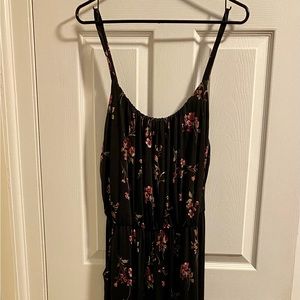 black floral - kaileigh adalia knit jumpsuit - size large